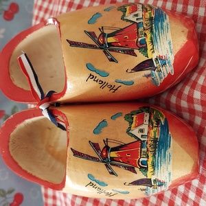 Vintage Souvenir Wooden Shoes
